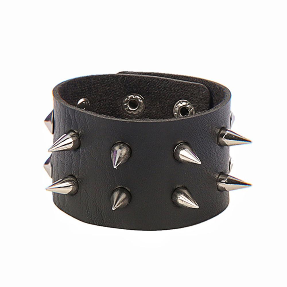 DIEZI Punk Goth Bat Skeleton Wrap Bracelet Women Men Vintage Harajuku Black PU Leather Chain Bracelet Bangles Halloween Jewelry