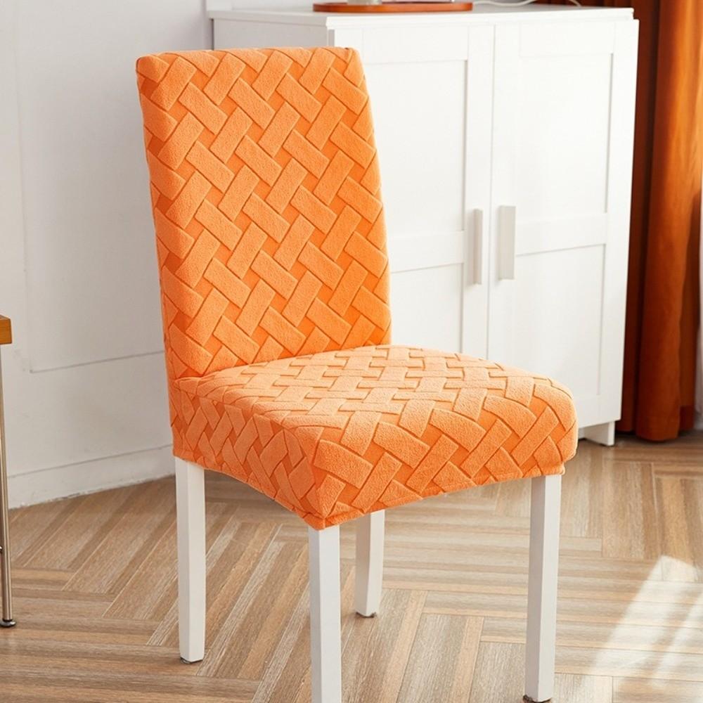 Thicken Jacquard Chair Cover Removable Cover Breathable Dining Chair Covers Soft Dust-Proof Chair Seat Covers Home Decor