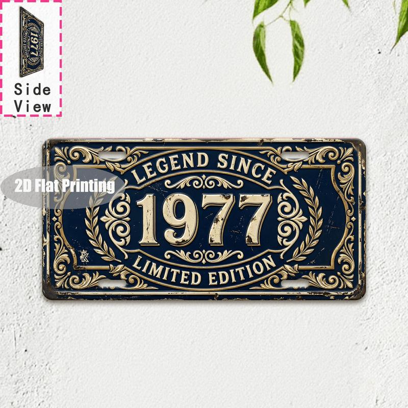 Tin Sign - Vintage Durable Metal Plaque Wall Decor, Home Office Bar Man Cave Turin City Birth Year License Plate Wall Art