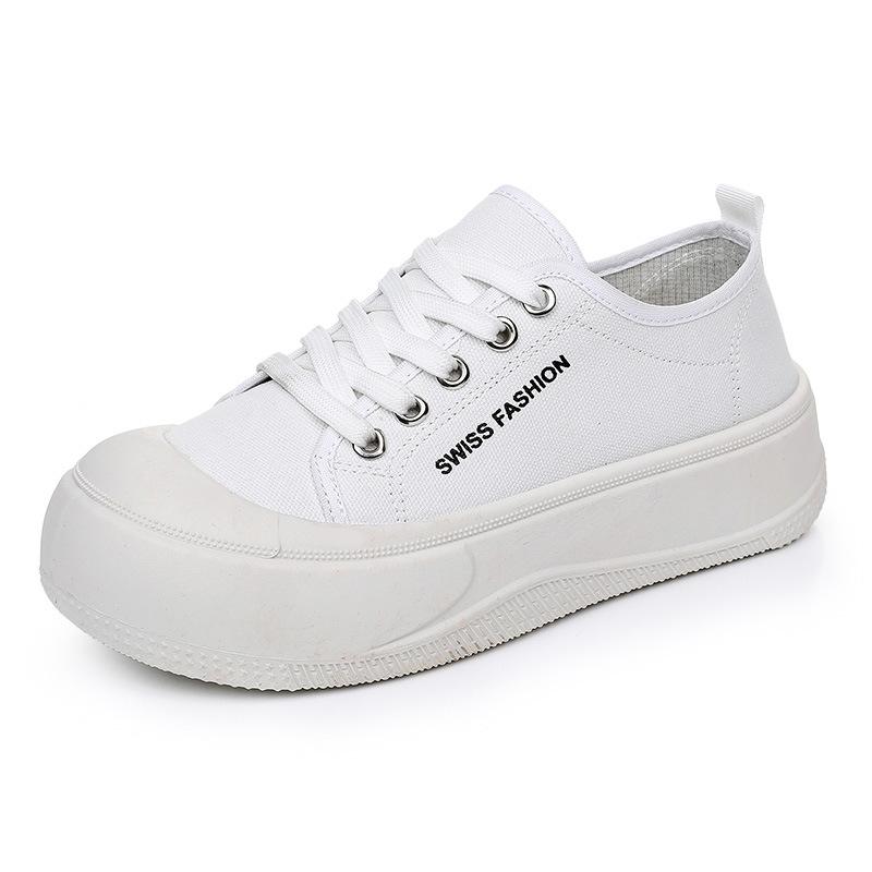 

Shoes women s leisure sports comfortable height increase breathable lace-up fashion single shoes versatile lightweight women s shoes muffin shoes 35 белый