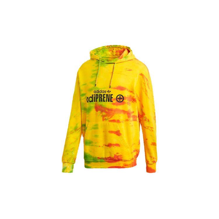 Adidas Originals Logo Print Tie-Dye Hoodie Мужские топы Желтый GD6002 S