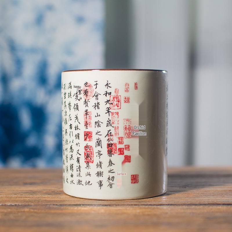 

Ретро Керамический Подсвечник Jingdezhen - Lanting Xu Хранение Кистей для Каллиграфии и Пена для Столов Ученых