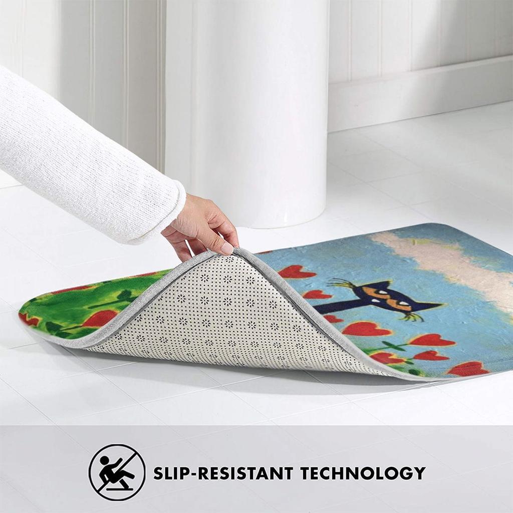 Pete The Cat Doormat Kitchen Entrance Home Floor Mat Non-slip Carpet Rug for Bathroom Footpad Mats