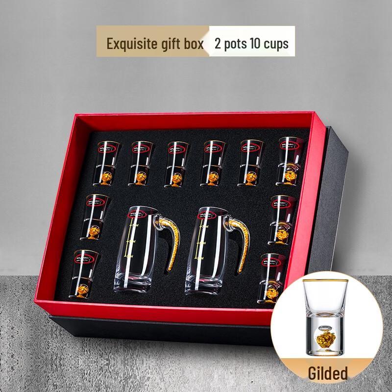 

Rolando GS052 Gold Foil Crystal White Wine Decanter & Glass Set