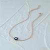 Aide 925 Silver Enamel Evil Eye Charm Bracelet For Women Minimalist Luxury Jewelry Adjustable Gold Chain Wedding Party