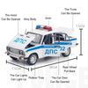 1:24 QianZhiBaDun LaDa 2106 Polizeiauto Modelle Spielzeug Ton Licht Miniaturfahrzeuge Tür zu öffnen Geländewagen Jungen Sammlung Spielzeug