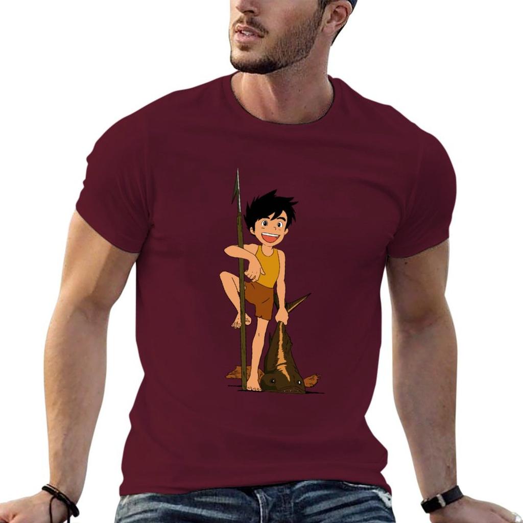 Conan Il Ragazzo del Futuro Illustrazione Fan Art T-shirt top t-shirt personalizzata dogana progetta la tua t-shirt bianca da uomo