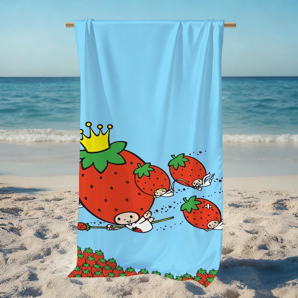 S-strawberry cute K-king Towel Beach Quick Dry Soft Pool Towels Gift for Travel Gym Shower Camping sports