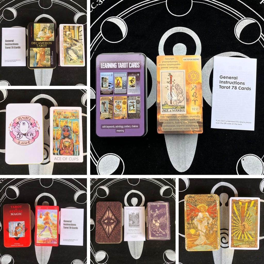 Stamping Hot Tarot Process Highgrade With Iron Box Tarot Cards Deck Board Game