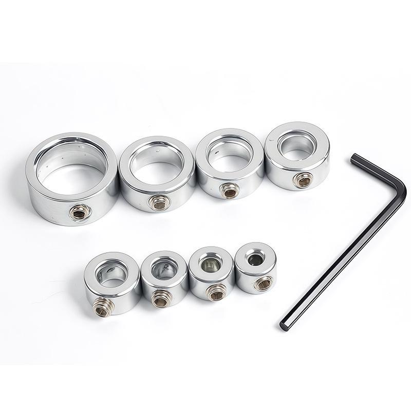 Adjustable Drill Bit Positioning Ring and Wrench for Woodworking