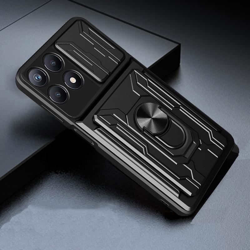 

Роскошный противоударный чехол для объектива камеры слайдера для OPPO Realme C21Y C11 C31 C35 9 8 Pro 8i 9i A5 A9 A53 A52 A54 A74 A94 4G держатель карты кольцо защитный чехол Realme 9 Pro 5G чёрный