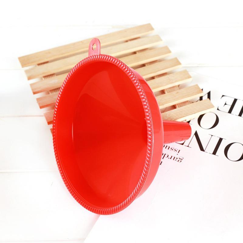 Red 4-Piece Multi-Purpose Thickened Funnel Set for Pouring Wine or Oil