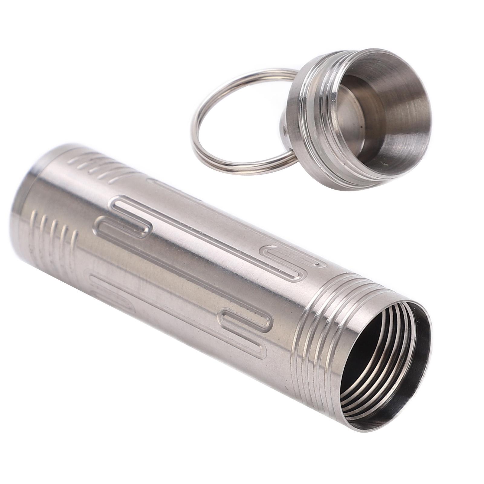 TLSC005 Cylindrical Sealed Pill Bottle Antirust Waterproof Outdoor Sealed Medicine Bottle Container