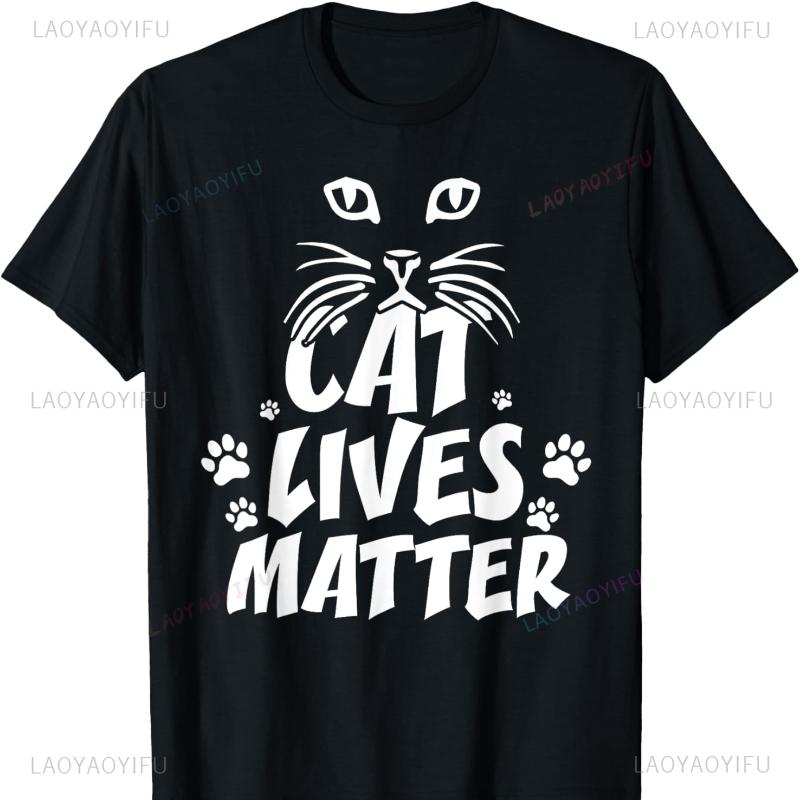 Cat Live Matter Cat Lovers Design TShirt Graphic T Shirts Oversized T Shirt Women Clothing Harajuku Y2k Vintage Clothes Tops