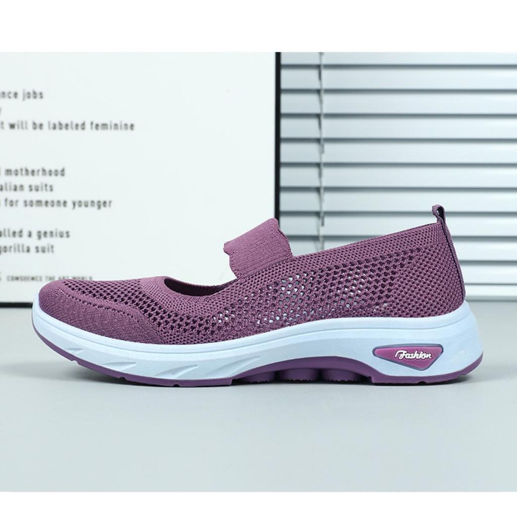 Cloth Shoes, Women's Summer New Hollow Breathable Mesh Shoes, One Foot Lazy Shoes, Soft Soled Comfortable Casual Shoes