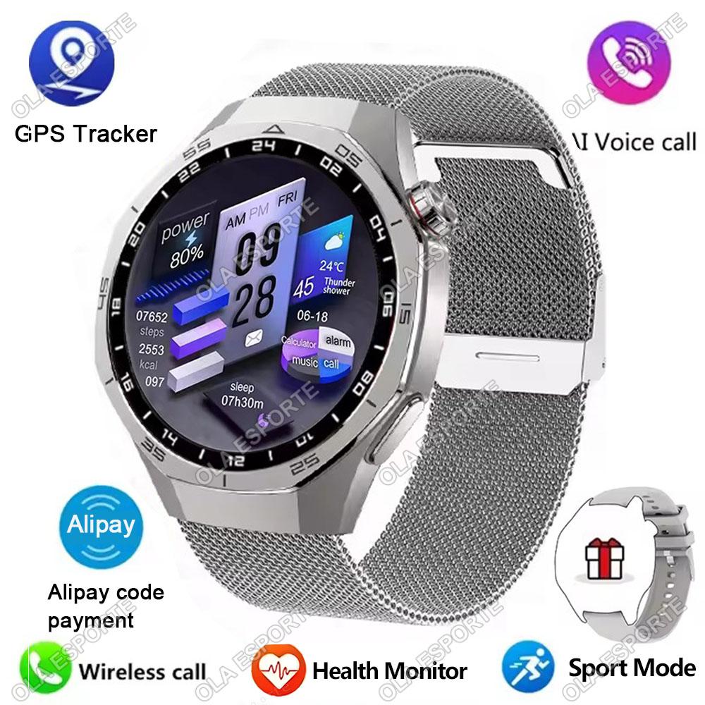 LS  New Smart Watch Men HD  Screen GPS Motion Tracking Heart Rate Blood Pressure Bluetooth Calls SmartWatch Waterproof