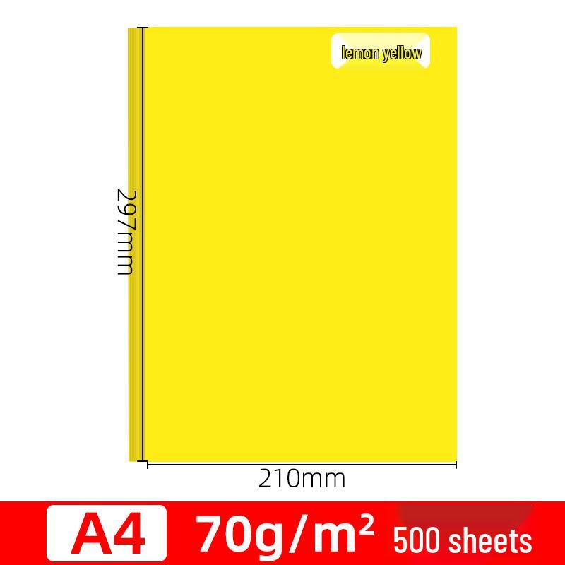 Tangerine A4 Color Paper: 70g Cardstock for Office & Handmade Origami, Gold.