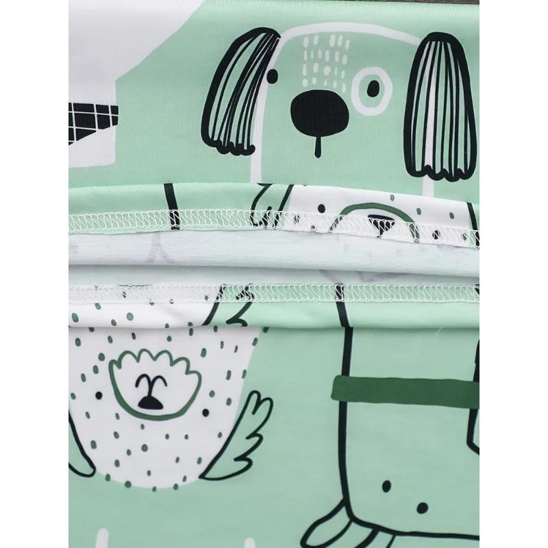 Summer Round Neck 3D Cute Dog Pattern Print Top Fashionable Casual Short Sleeved Women's T-shirts