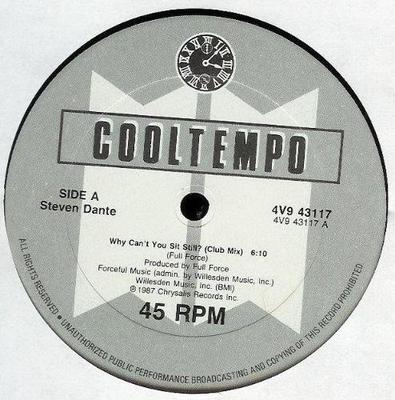 12inch Record STEVEN DANTE - Why Can't You Sit Still 4V943117 Cooltempo 1987 UK Dance & Electronica Used