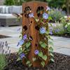 Stable Tall Metal Garden Ornament With Intricate Carving Artistic Garden Stake Suitable For Porch And Deck Display