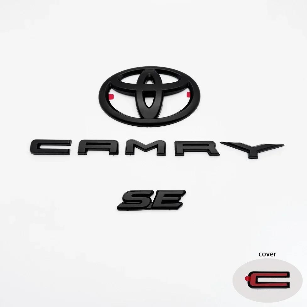 3pcs ABS Overlay Matt black for Toyota Camry 2018-2024 modified three-dimensional covering 3D SE XSE LE trunk sticker accessory