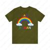 I Am Human Rainbow Funny Pattern Print T-shirt Summer Fashion Casual Comfortable Soft Cotton Tees for Friends Perfect Gift Tops