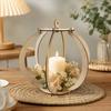 Pumpkin Shaped Wooden Candle Holder Laser Cut Desk Ornaments DIY Candle Stand  Desk Ornament