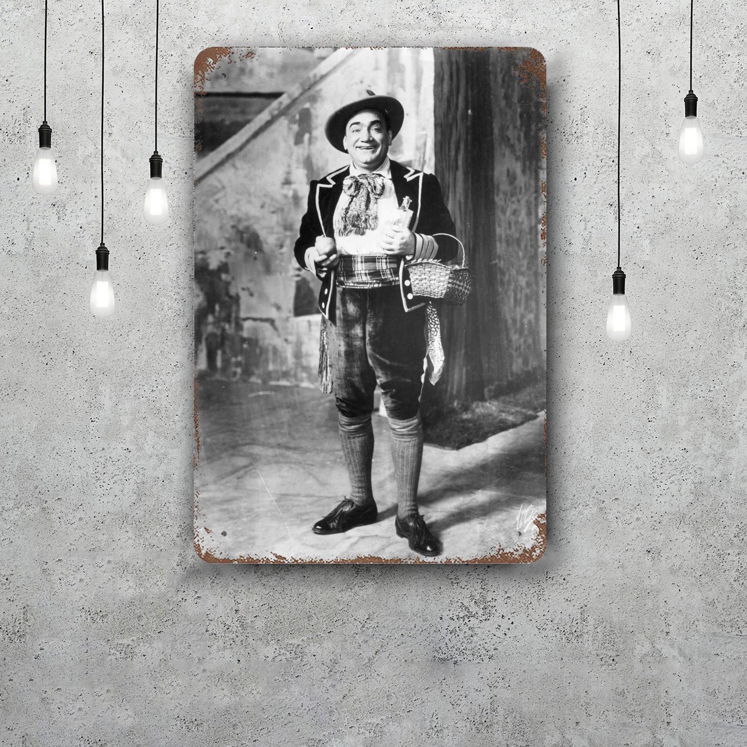 

Enrico Caruso Decor Poster Vintage Tin Sign Metal Sign Decorative Plaque for Pub Bar Man Cave Club Wall Decoration 20x30cm（7.8x11.8inch）