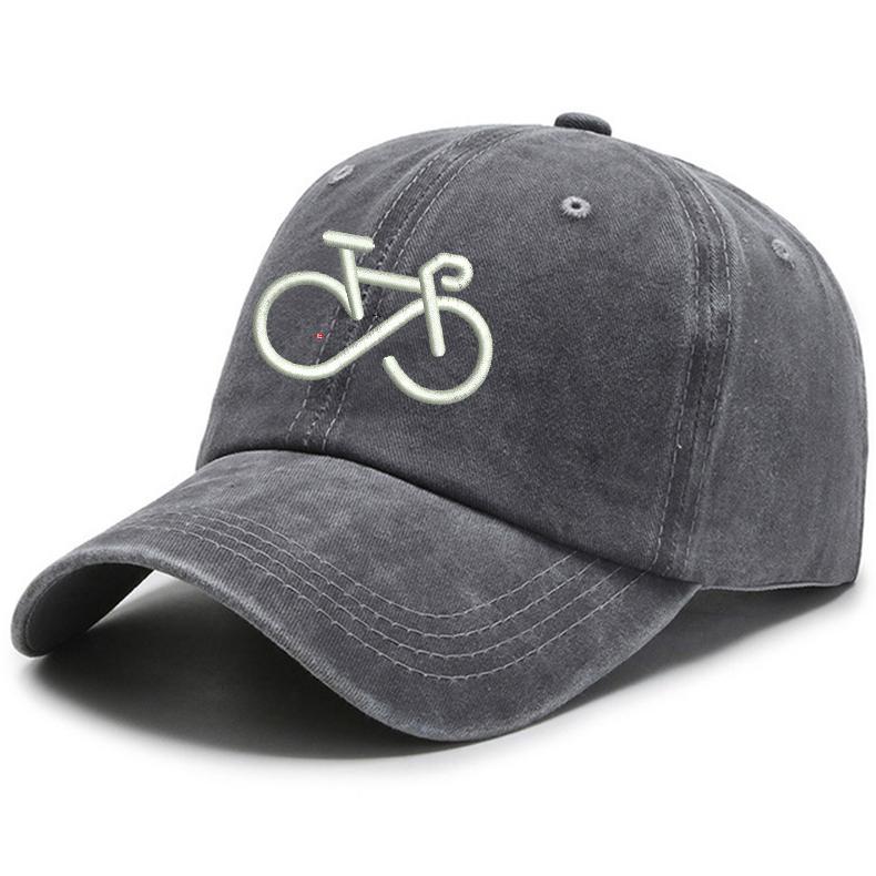 Washed Cotton Embroidered Bicycle Baseball Cap Men's Snapback Hats For Women Gorras Bone Outdoor Sports Dad Hat