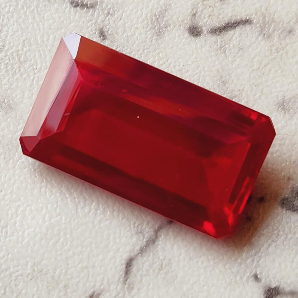 104 Cts Natural CERTIFIED Ruby Emerald Shape Red Rare Loose Gemstone