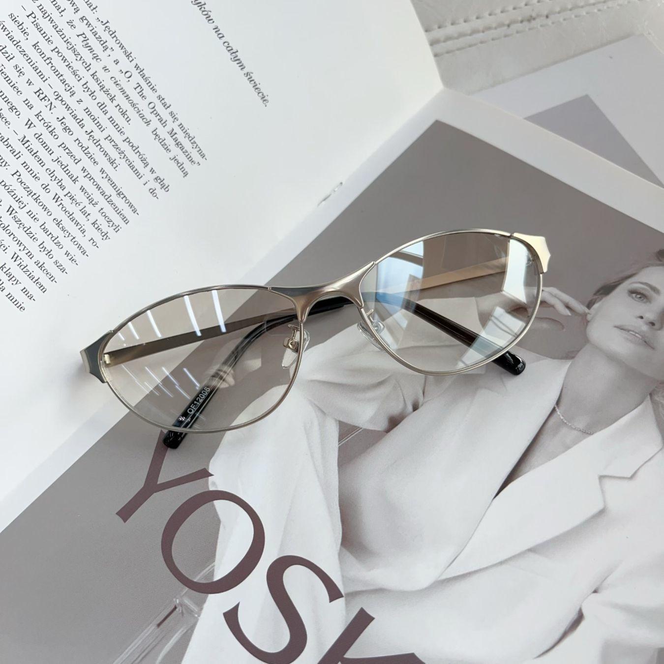 

Women Y2k Sunglasses Cat Eye DesignerGirl Sun Glasses Steampunk Metal Frame Shades Uv400 Eyeglasses