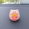 Cute Cartoon Pig Car Ornament Creative Car Center Console Car Interior Dashboard Decoration Car Accessories