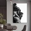 Perseus with the Head of Medusa Poster Black and White Ancient Greek God Wall Art Prints Canvas Painting Home Room Decoration