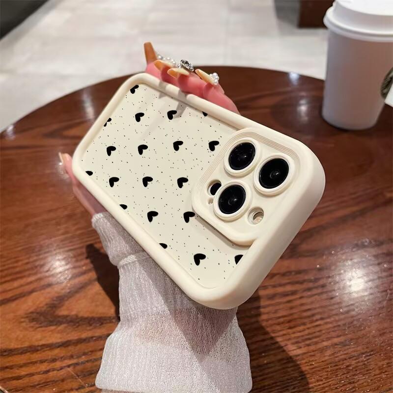 Phone Case For Motorola Moto Edge 70 60 50 Fusion E14 G56 G86 G75 G85 G54 G24 G34 G84 G14 G53 Little Heart Dot Silicone Cover