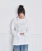 PAGESIISII Random Star Print Oversized Long Sleeve White
