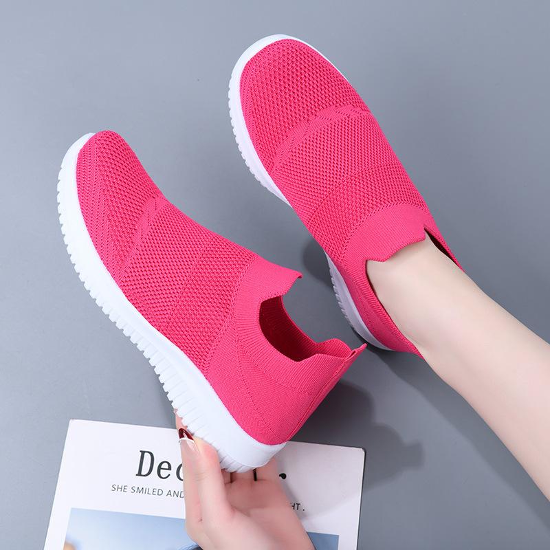 2025 Breathable Women Casual Shoes Lightweight Outdoor Male Walking Shoes Anti-slip Sneakers Slip on Flats Vulcanized Shoes