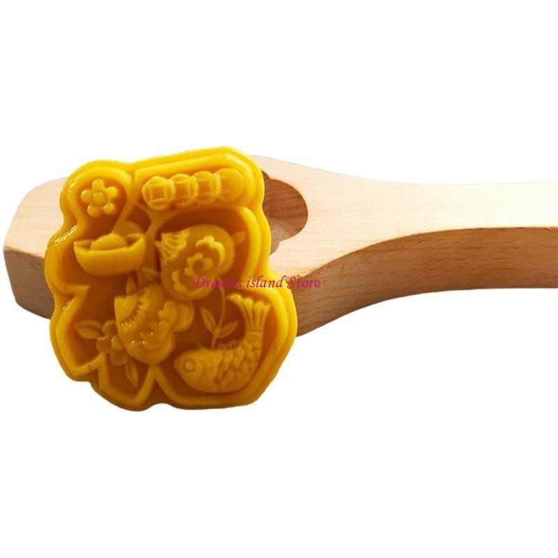 Wooden Mooncake Moulds DIY Mooncake Stamps Baking Moulds Pastry Gadgets 8 Styles HX6C