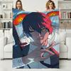 Cute Girl C-Chainsaw-Man Japanese Anime Soft Warm Flannel Blanket Art For Bedroom Wall Living Room Decor Bed Picnic Office Gift