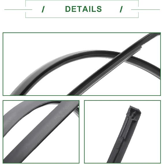 Motoforti Roof Sealing Strip, Weatherstrip Roof Trim Sunroof Seal, for Toyota Corolla 2009-2013, Rubber, Right Side, No.7555502110, Black, 1pc