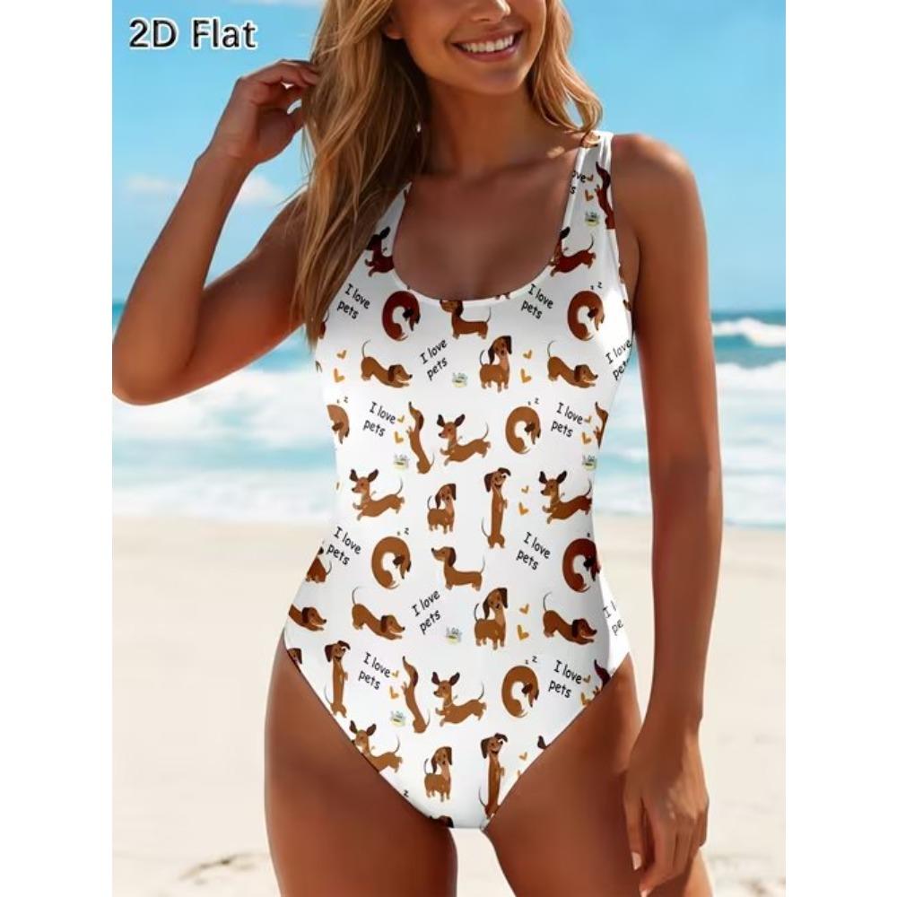 Costume da bagno intero estivo sexy con stampa geometrica, vestibilità aderente e snellente, profondo scollo a U sulla schiena, costume da bagno alla moda che attira l'attenzione per spiaggia, piscina, vacanza