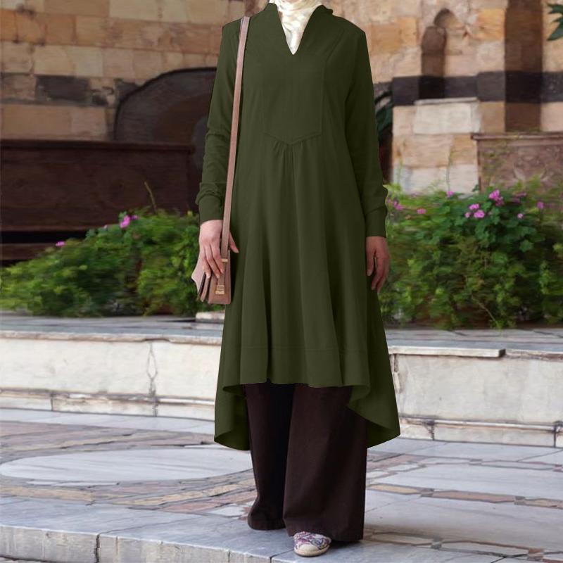 Buy ZANZEA Muslim Abaya Blouse Shirts 