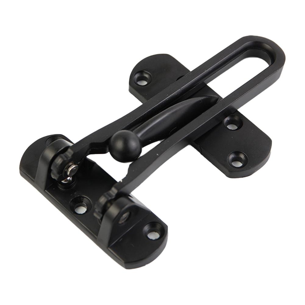 1pc Door Latch Lock Heavy Duty Security Latch Black Silver Door For Hotel Buckle Alloy Hardware J9T8