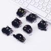 7Pcs Cute Cartoon Cat Pp Clip Acrylic Double-Sided High-Definition Pattern Paper Clip Stationery Supplies