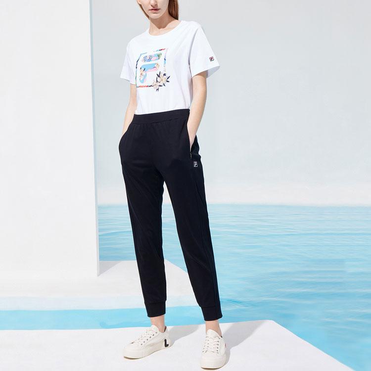 New FILA Knitted Sweatpants Women's Black F11W128601F-BK