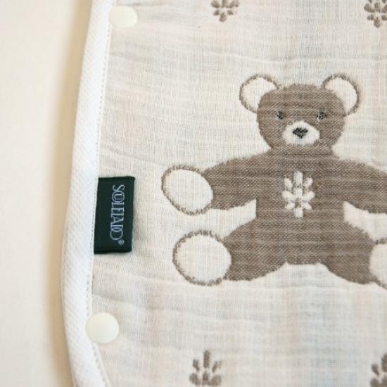 10mois SOULEIADO Fluffy Gauze Baby Mon 58cm For Newborns to 3 Years Product Number 4343 - (6-Layer Gauze) Sleeper, 100% Cotton, Nunus, Brown, Length,