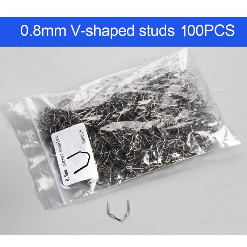 800/600/100 STÜCKE Automotive Kunststoff Reparatur Schweißnägel Heißschweißhefter 6 stil Mix Mit Box Kunststoffschweißpistole Teile