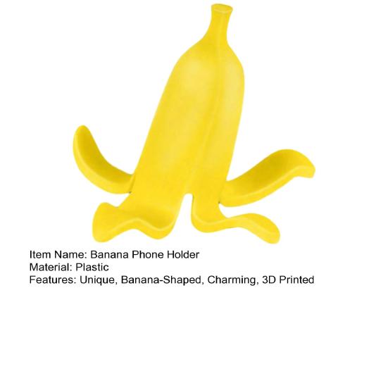 Suport Telefon Coajă de Banană Suport Telefon Mobil Imprimat 3D pentru Birou Creativ în Formă de Coajă de Banană Decorațiune de Masă Cadouri pentru Familie Prieteni