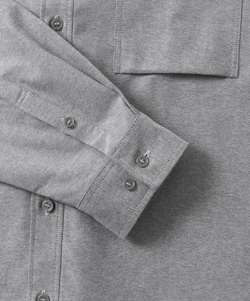 ADHOC Men'S Basic One-Pocket Oxford Shirt (Grey) (Hb8Ls40)