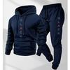 Herren Übergröße Lässiges Sportswear Set Kapuzenpullover Langarm Oberteil Lang Hosen Herbst Übergröße Amerikanischer Stil