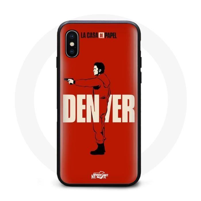 Coque - La Casa De Papel - Denver - Souple - Rouge - iPhone XS Max